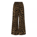 Women’s 2PCS Leopard Printed Long Sleeve Tops Shirt Wide Leg Pants Trousers Suits. 