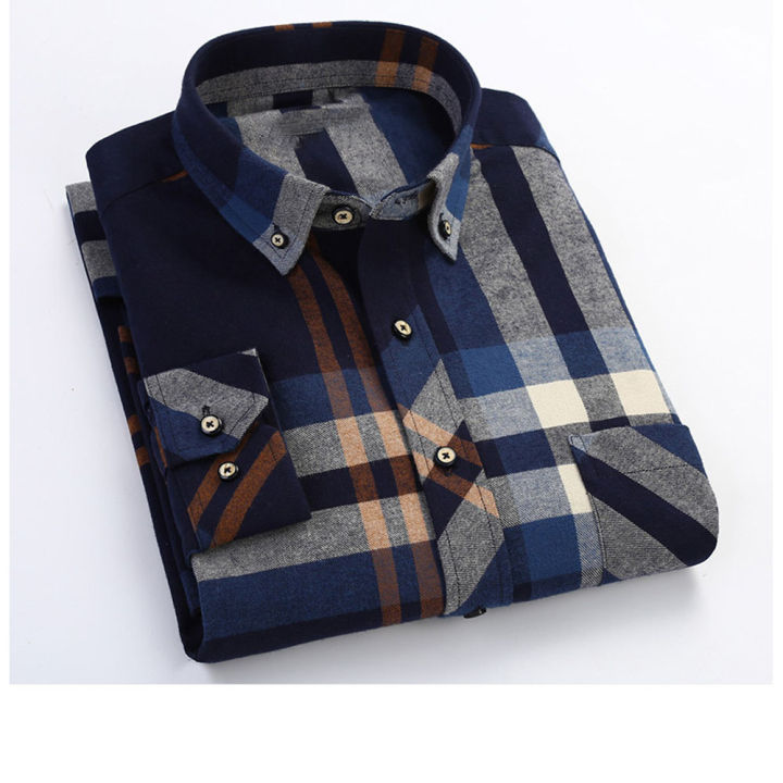 Multicolor%20100%25%20Cotton%20Fashionable%20Check%20Slim%20fit%20Shirt%20For%20Men%20-%20Image%202