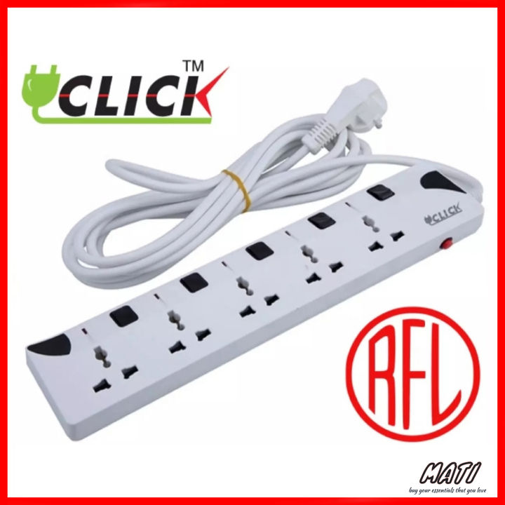 RFL Click 5 Port Multiplug With 5 Yards Cables 2 pin | Daraz.com.bd