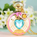 Varied Sakura Love Diamond Pocket Watch Plus Accessories Japanese Cartoon Student Girl's Heart Retro Pocket Watch. 