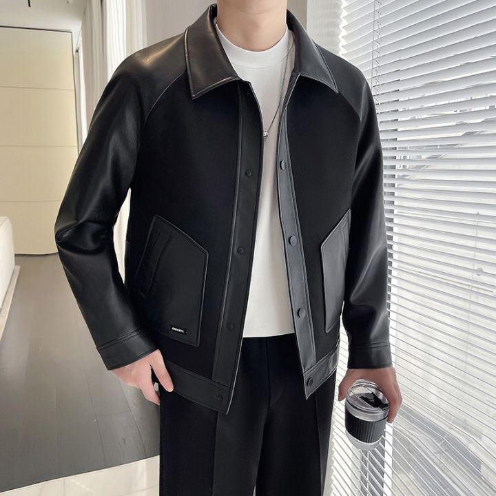 Leather Jacket Business Spring Jacket High-grade Suede Leather