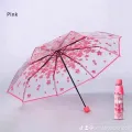 Cherry Blossom Transparent Folding Umbrella.