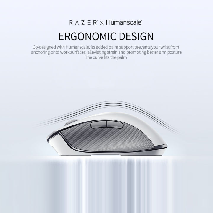 Razer%20Pro%20Click%20Bluetooth+2.4GHz%20Dual-mode%20Wireless%20Mouse%20Ergonomic%20Mice%20with%205G%20Optical%20Sensor%208%20Programmable%20Buttons%20Silver%20-%20Image%205