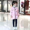 Autumn and Winter Girls' Waterproof down Jacket Overclothes Baby Blouse Zipper inside-out Wear Protective Clothing Apron Painting Bib. 