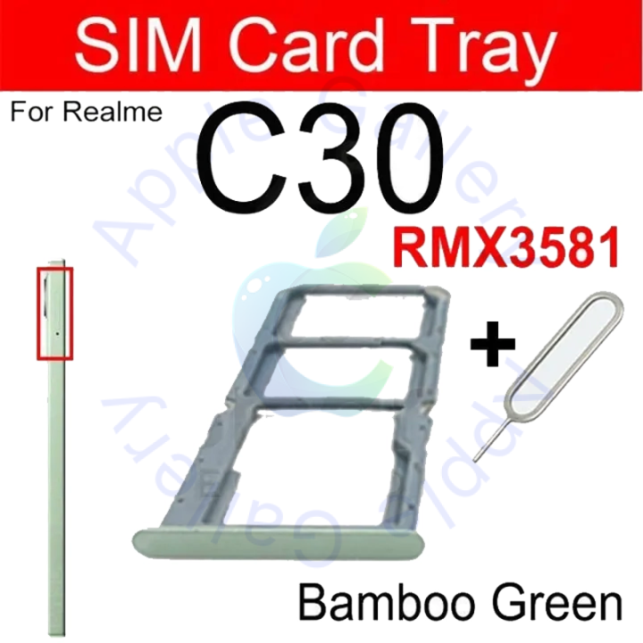 Realme%20C30%20Sim%20Tray%20Micro%20SD%20Card%20Slot%20with%20Sim%20Ejector%20Pin%20Replacement%20Part%20-%20Image%203