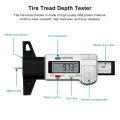 Tread Depth Checker, Tire Tread Depth Gauge Accurate Metal Probe Large Display Portable for Truck.