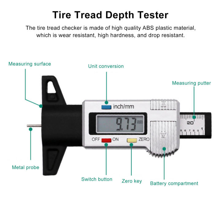 Tread%C2%A0Depth%20Checker,%20Tire%C2%A0Tread%C2%A0Depth%C2%A0Gauge%20Accurate%20Metal%C2%A0Probe%20Large%20Display%20Portable%20for%20Truck%20-%20Image%205