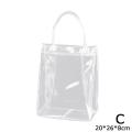 Hot Transparent Shoulder Handbag Bag For Women Trend PVC Bag Jelly Tote Fashion Fashion Clear B2I5.