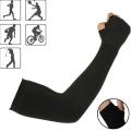 Black UV Sun Protection Hand Protector Ice Silk Arm Sleeves Sunscreen Sleeves.