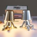 Italy Little Golden Man Table Lamp Living Room Bedside Children's Room Art Decor Night Light Creative Coffee Shop Bar Desk Lamps. 
