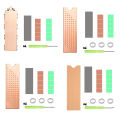 0.8/1mm/2mm Lap Copper Solid State Hard Disk Cooler Radiator M.2 Nvme Ssd Heatsink With Thermal Pad For M.2 2242 2280. 