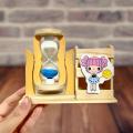Beautiful Pen Stand with Hourglass Singel Timer Clock & Pen Holder For Home Office Desk Decor Student Stationery GlFT Item. 