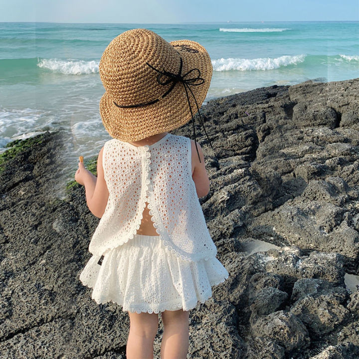 Girls%202028%20Summer%20Clothing%20Sets%20Hollow%20Lace%20Suit%20Baby%20Casual%20Sleeveless%20T-shirt+Shorts%20Kids%20Clothing%20Sets%20Baby%20Clothes%20Outfits%20-%20Image%202
