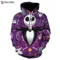 Halloween Hip Hop Hoodie Savage Gift Before Christmas Nightmare 3D Printed Men Casual Clothing America Mantle Gym Streetwear. 