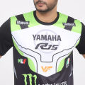 Yamaha MotoGP Monster Energy Jersey 2024/25 – VR46 Edition – Short Sleeve Racing T‑Shirt – Black/Green Track Fan Wear.