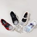 Disney Girl's Princess Shoes Frozen Elsa Princess Soft Sole Shoes Summer Children's Crystal Shiny Girls Sandals.