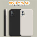 Original For VIVO Y75 5G Silicone Full Cover Case Solid Color Phone Case Cover.