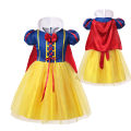 Disney Princess Dress Snow White Kids Girl Costume with Cape Carnival Party Cosplay Children Clothing Birthday Princess Vestidos. 