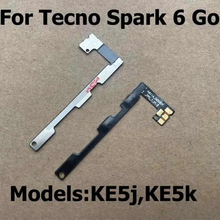 Original For Tecno Spark 6 Go Power On Off Switch Button Volume Key Button Flex Cable KE5j KE5k