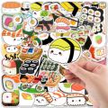 10/50pcs Delicious Food Stickers Cartoon Japanese Food Cute Sushi Stickers Decal Sticker for DIY Notebook Water Bottle Laptop.