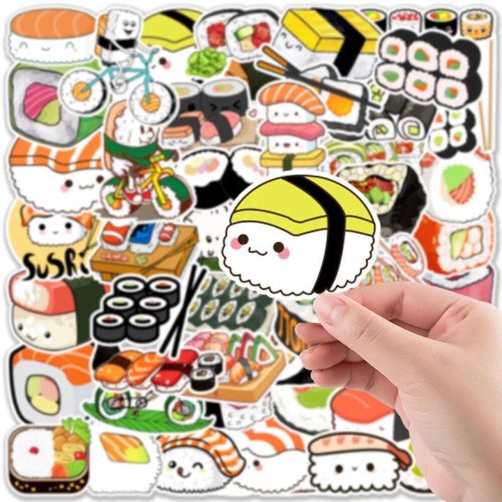 10/50pcs%20Delicious%20Food%20Stickers%20Cartoon%20Japanese%20Food%20Cute%20Sushi%20Stickers%20Decal%20Sticker%20for%20DIY%20Notebook%20Water%20Bottle%20Laptop%20-%20Image%202