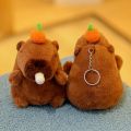 Simulation Capybara Plush Pink Capybara Plush Pendant Persimmon Fluffy Capybara Plush Keyring Bubble Cartoon Capybara Plushie Doll Christmas Gift. 