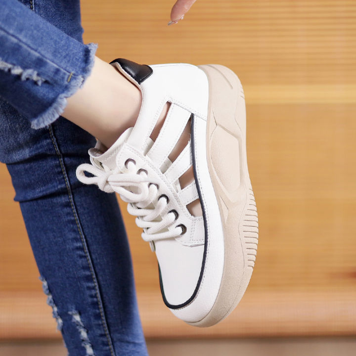 Authentic%20Leather%20Hollow%20out%20High-Top%20Flat%20Casual%20Sneakers%20Thick%20Bottom%20Wear-Resistant%20Soft%20Bottom%20White%20Shoes%20Summer%20Sandal%20Boots%20Breathable%20-%20Image%202