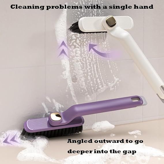 Multi-Function Rotating Crevice Cleaning Brush,Hard Bristle Crevice Cleaning Brush,Corners Cleaning Tool for Cleaning Bathroom