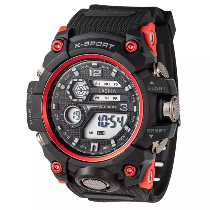 Men's Digital Sport Watch Large Face Sports Outdoor Waterproof Military Wrist Watches for Men with Date Multifunction Army Stopwatch #9041