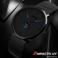 SKMEI 9185 CLASSIC MESH STEEL QUARTZ WATCH.