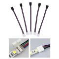 10PCS 10mm 4 Pin Male Female PCB Connector Cable For RGB 5050 3528 LED Strip. 