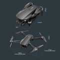 Flh F88 Max High-Resolution Dual Camera Drone with Remote Control and Screen, Brushless Motor, HD Video, Foldable Design.