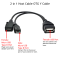 OTG Y Cable For Creating USB Input Port In Android TV Stick And Mini Size Android TV Box Micro USB ONN Amazon Fire Tv Stick Binge M.I Xiao.mi. 