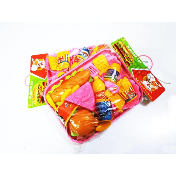 New Burger Play Set Toy For Kids