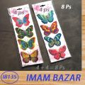 8 Pcs 3D Double Wings Butterfly Wall Stickers. 