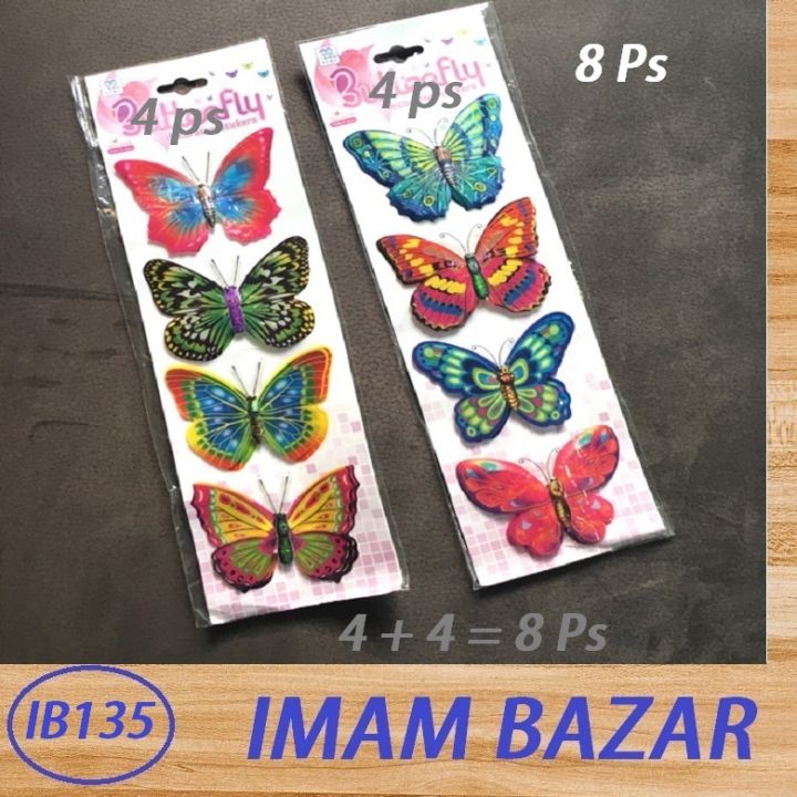 8%20Pcs%203D%20Double%20Wings%20Butterfly%20Wall%20Stickers%20-%20Image%202