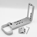 L Plate Hand Grip Holder with Hotshoe for GFX100S Silver. 