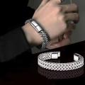 Stainless Steel Cuban Bracelet for Men Stainless Steel Chain Link Style Silver 21cm.