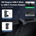 180 Degree Angle USB C Adapter USB-C 20Gbps PD 140W Charging Tablet USB C U Shape Converter for Steam Deck Accessories. 