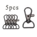 5/10/20pcs Swivel Clasps with D Ring Lanyard Snap Hooks Keychain Clip Hook Metal Lobster Claw Clasp for Keyrings Crafting Sewing.