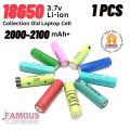 1PCS Laptop Battery (2000+ mAh) 18650 3.7V - Quality Rechargeable Lithium Battery from Laptops for Sustained Power. 
