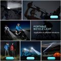 Rechargeable ABS LED Bicycle Front/Head Light with USB with Speedometer, Odometer and is Waterproof, Suitable for All Mountain and Road Bicycle and Bikes. 