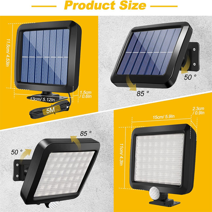 GC%2056%20Leds%20Outdoor%20Solar%20Wall%20Lights%20With%20Motion%20Sensor%20Super%20Bright%20Solar%20Security%20Light%20For%20Yard%20Deck%20Garage%20Porch%20Fence%20-%20Image%207