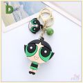 ✪ The Powerpuff Girls - Blossom / Bubbles / Buttercup / Blisstina Keychains ✪ 1Pc Cartoon Characters Silicone Bell KeyRing Pendant Bag Accessories Gifts. 