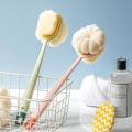 Long Handle back scrubber for shower Lightweight Single Piece Non-slip shower brush Soft Hair Doubleside bath brush long handle for shower for Home Bathroom Body Care Adults Skin Exfoliation Personal Hygiene.