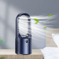 Bladeless Desktop Fanless Blade Cooler USB Portable Air Cooling Fan 6-speed Adjustable Rechargeable Low Noise for Home Office.