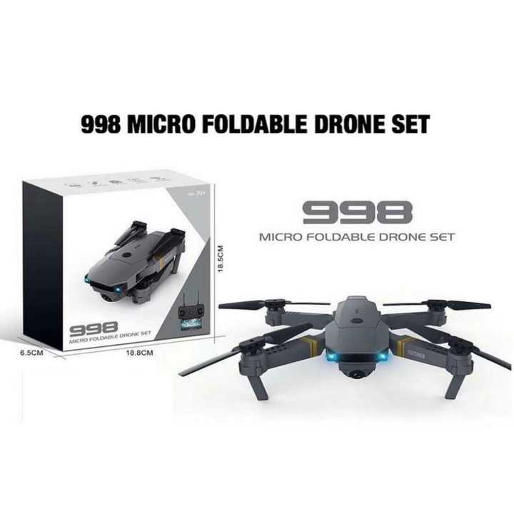 998 Model Drone V.2 with Bag Free 2023 New Model, Drone with HQ 4K WiFi Camera Remote Control for Kids Quadcopter with Gesture Selfie, Flips Bounce Mode, App One Key Headless Mode functionality (Black Colour), camera drone, mini drone camera