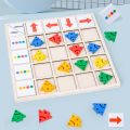 Children Wooden Thinking Training Games Montessori Educational Color Shape Direction Cognition Toy For 2 3 4 Years Old Kids Toys. 