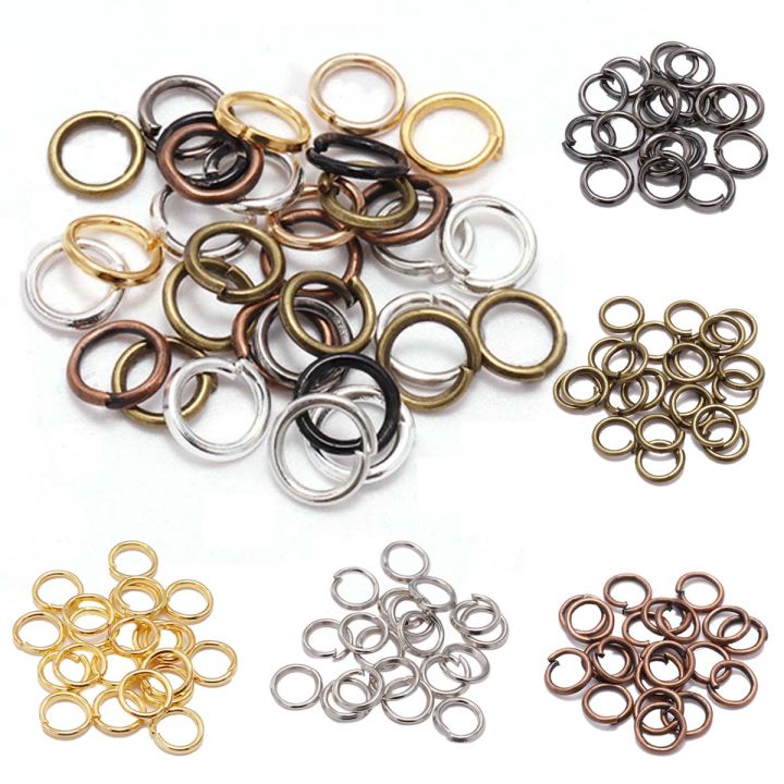 St Kunkka Pcs Mm Open Jump Rings Silver Gold Bronze Split Rings Connectors For Diy