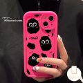 Cartoon Cute Little Black Coal Ball Fashion Case For Redmi 13C Note 11 8 10s 12 10 9 Pro Redmi 10A 12 12C 9C NFC 9T 9 A1 10C 9A A2 POCO M3 Funny Red Face Angel Eyes Shockproof Cover. 
